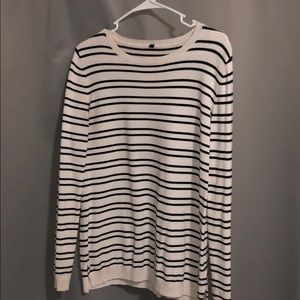 Black and white striped Stitch Fix sweater